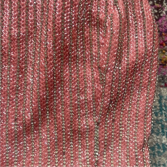 Beaded and Satin Jumpsuit sleeveless Salmon Color - Picture 12 of 15